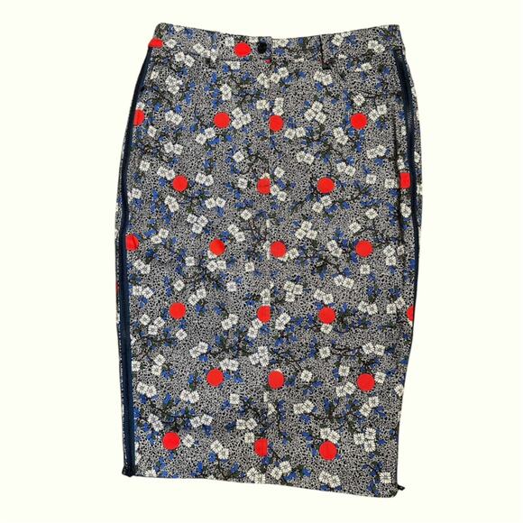 Opening Ceremony Floral Print Zipper Pencil Skirt - Picture 1 of 7